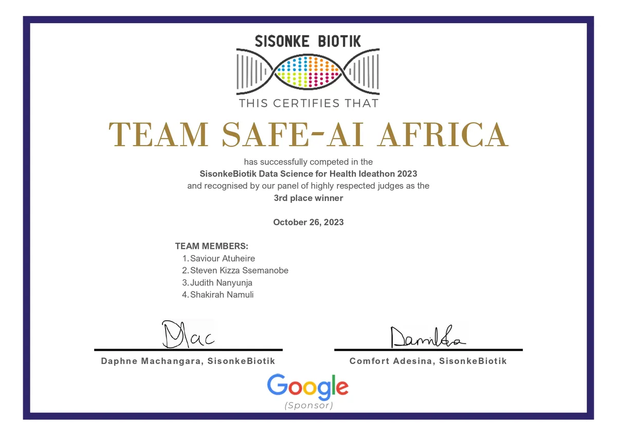Sisonkebiotik Certificate
